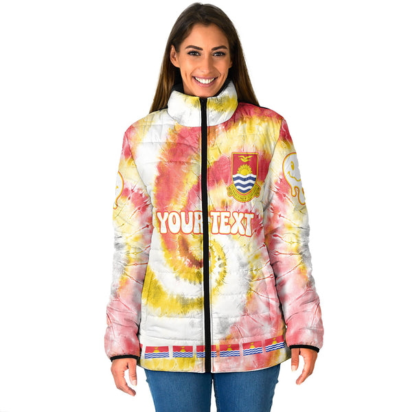 Kiribati Women Padded Jacket Custom Tie Dye Style 1