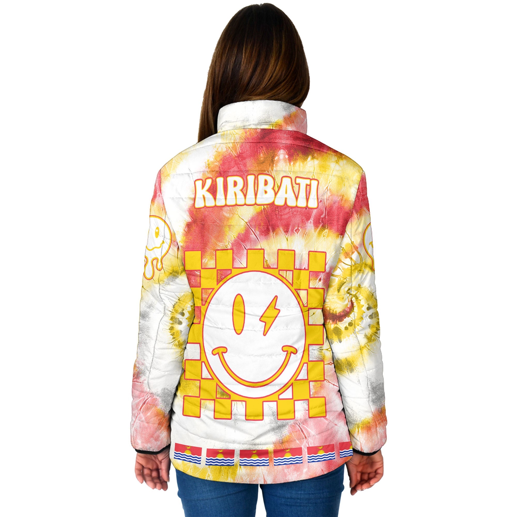 Kiribati Women Padded Jacket Custom Tie Dye Style 2