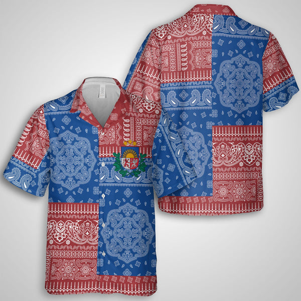 Latvia Hawaiian Shirt Flag And Paisley Basic Style 1