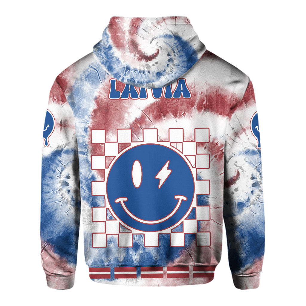 Latvia Hoodie Custom Tie Dye Style 3