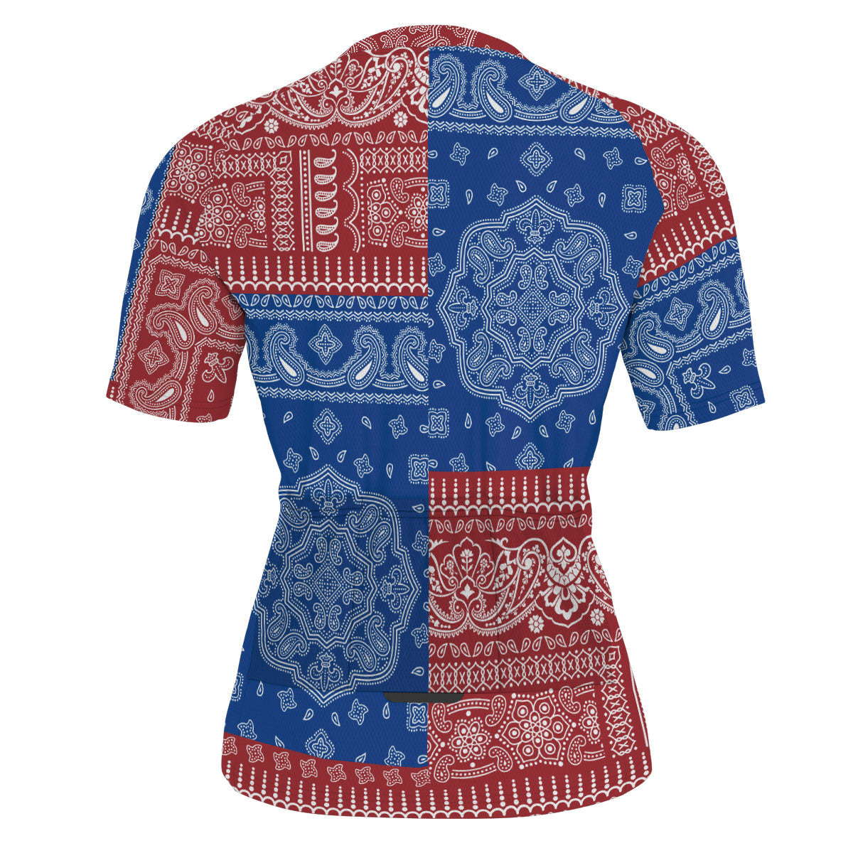 Latvia Men Cycling Jersey Flag And Paisley Basic Style 3