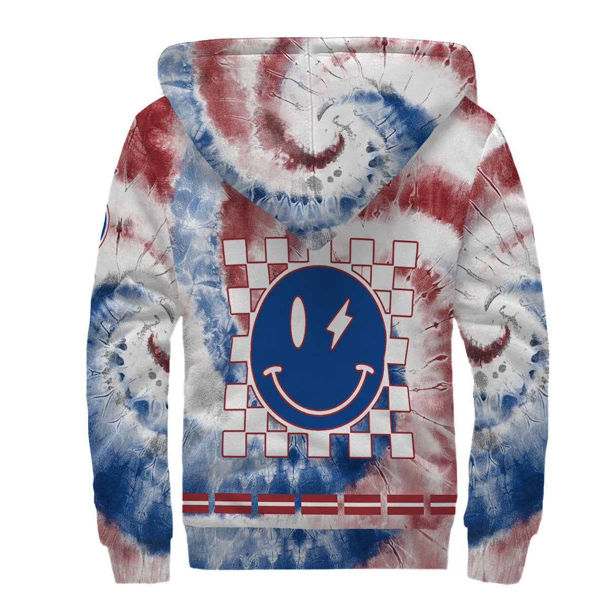 Latvia Sherpa Hoodie Custom Tie Dye Style 2