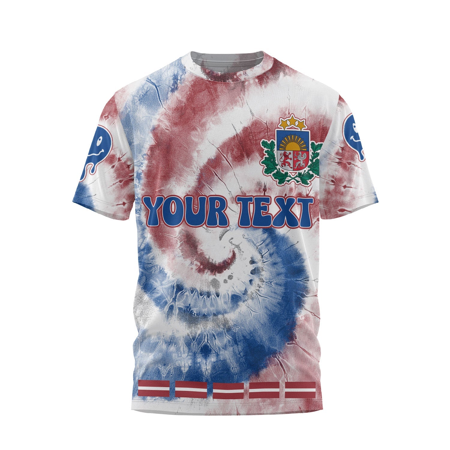 Latvia T Shirt Custom Tie Dye Style 1