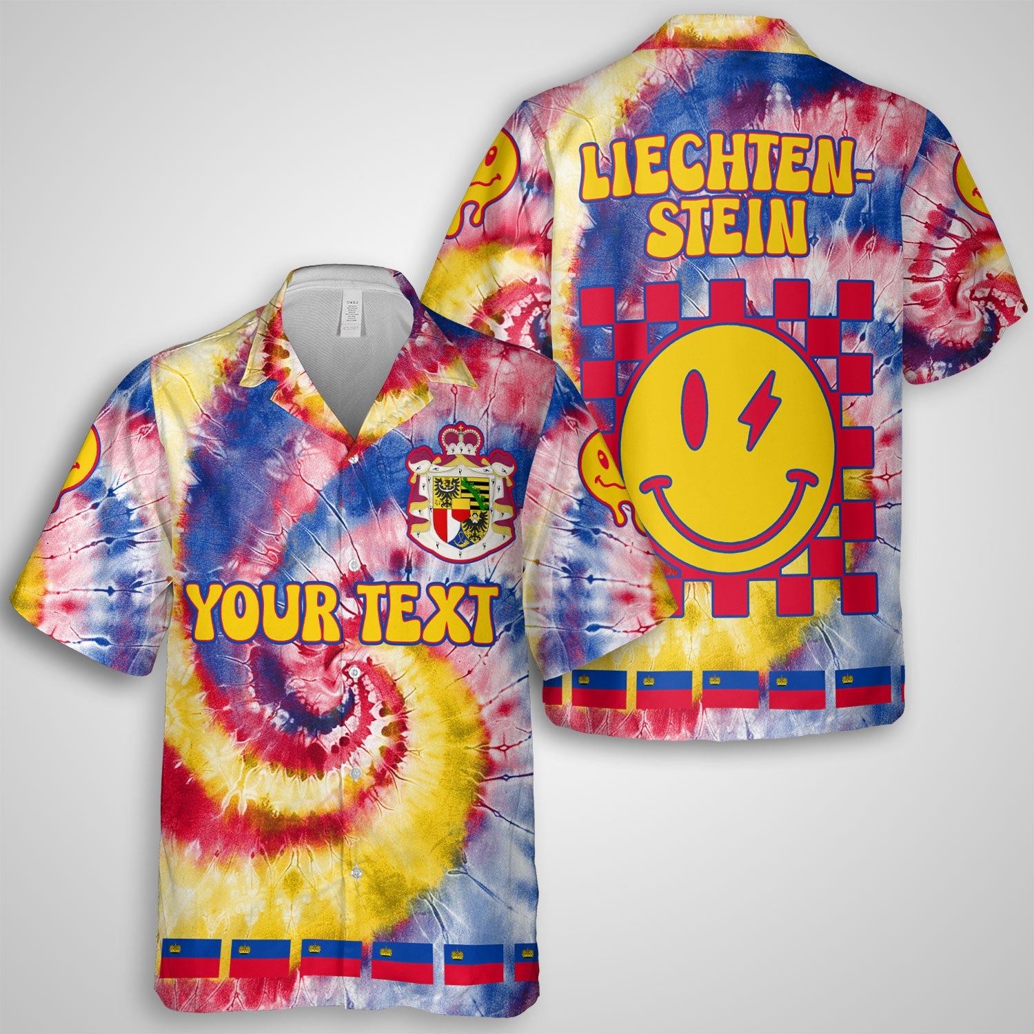 Liechtenstein Hawaiian Shirt Custom Tie Dye Style 1