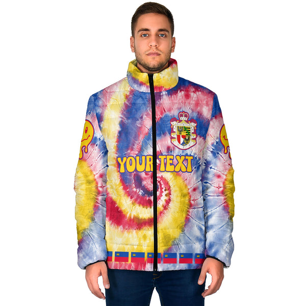 Liechtenstein Men Padded Jacket Custom Tie Dye Style 1