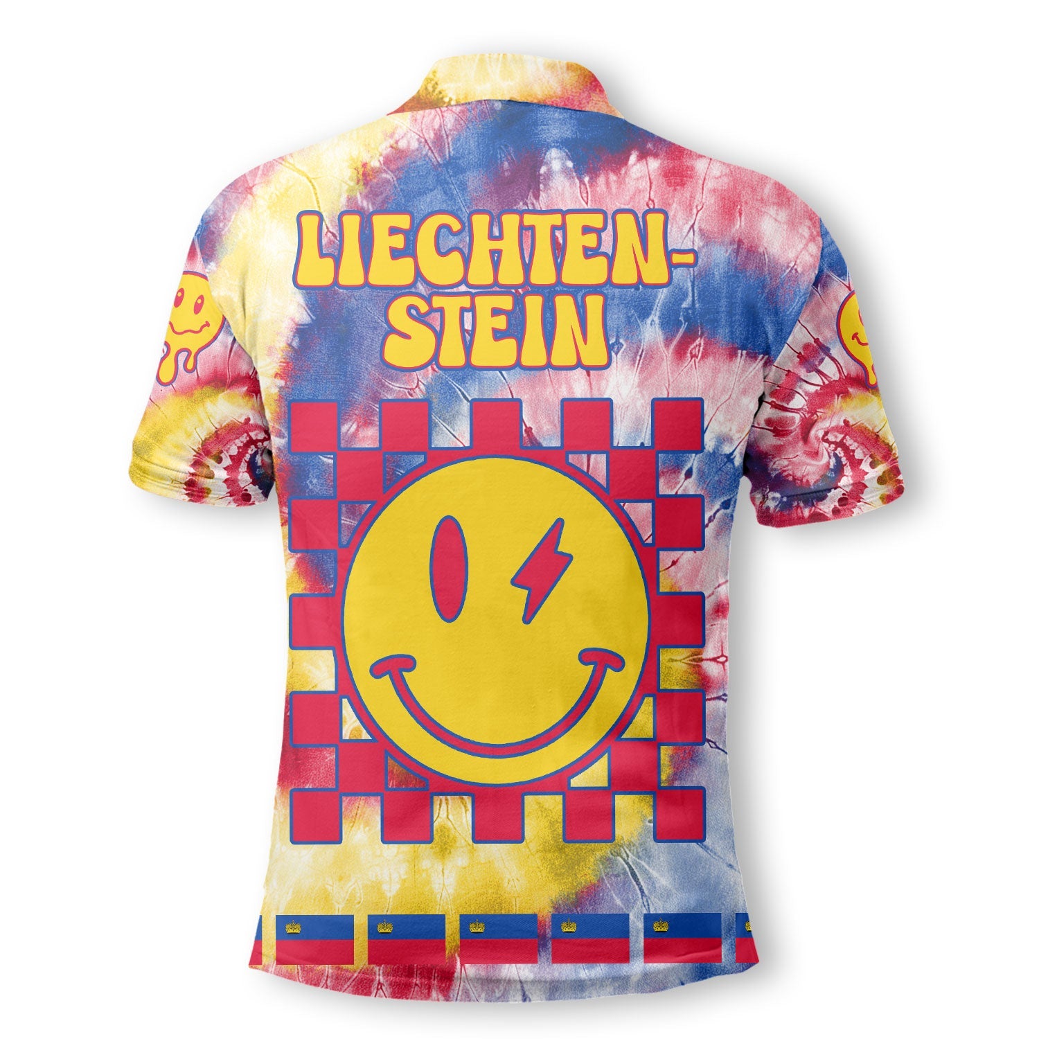 Liechtenstein Polo Shirt Custom Tie Dye Style 3