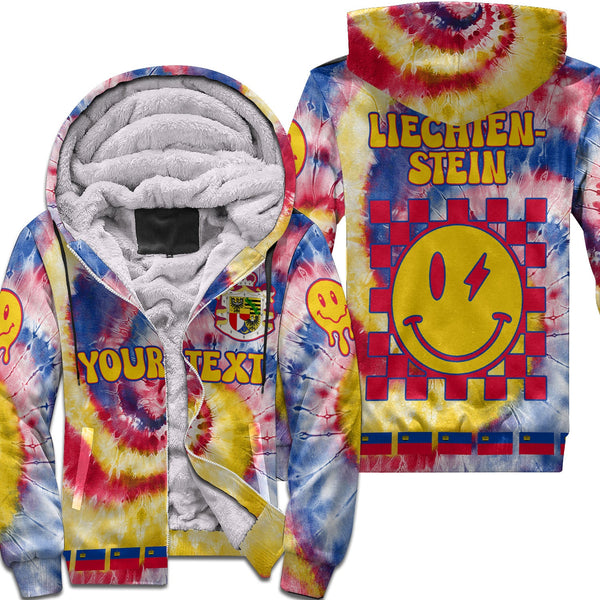 Liechtenstein Sherpa Hoodie Custom Tie Dye Style 1