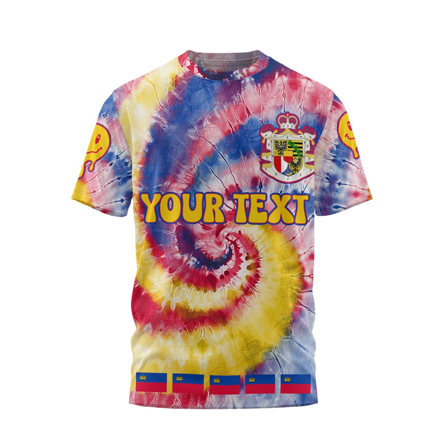 Liechtenstein T Shirt Custom Tie Dye Style 1