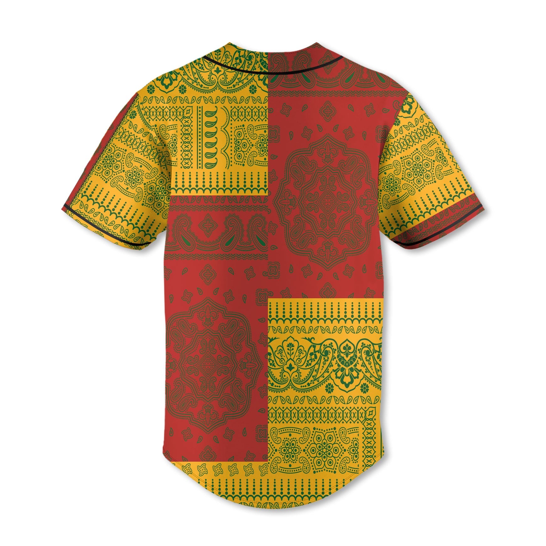 Lithuania Baseball Jersey Flag And Paisley Basic Style 3