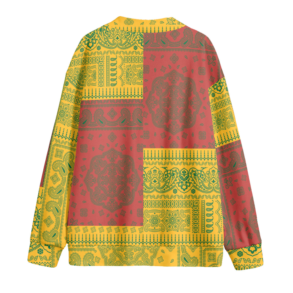 Lithuania Fleece Cardigan Flag And Paisley Basic Style 2