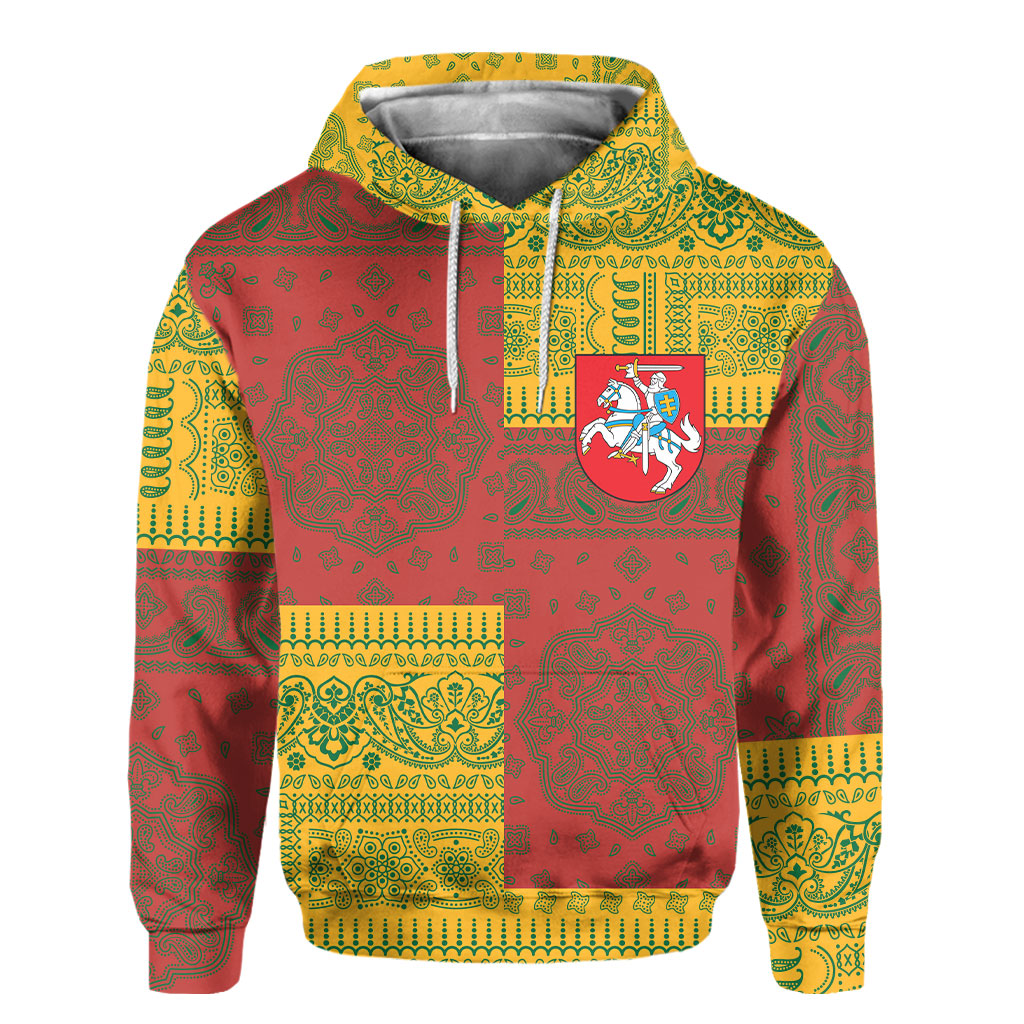 Lithuania Hoodie Flag And Paisley Basic Style 2