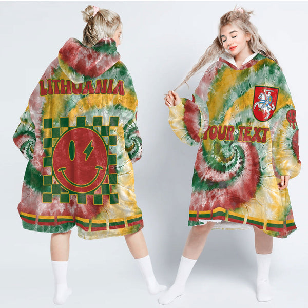 Lithuania Hoodie Blanket Custom Tie Dye Style 1