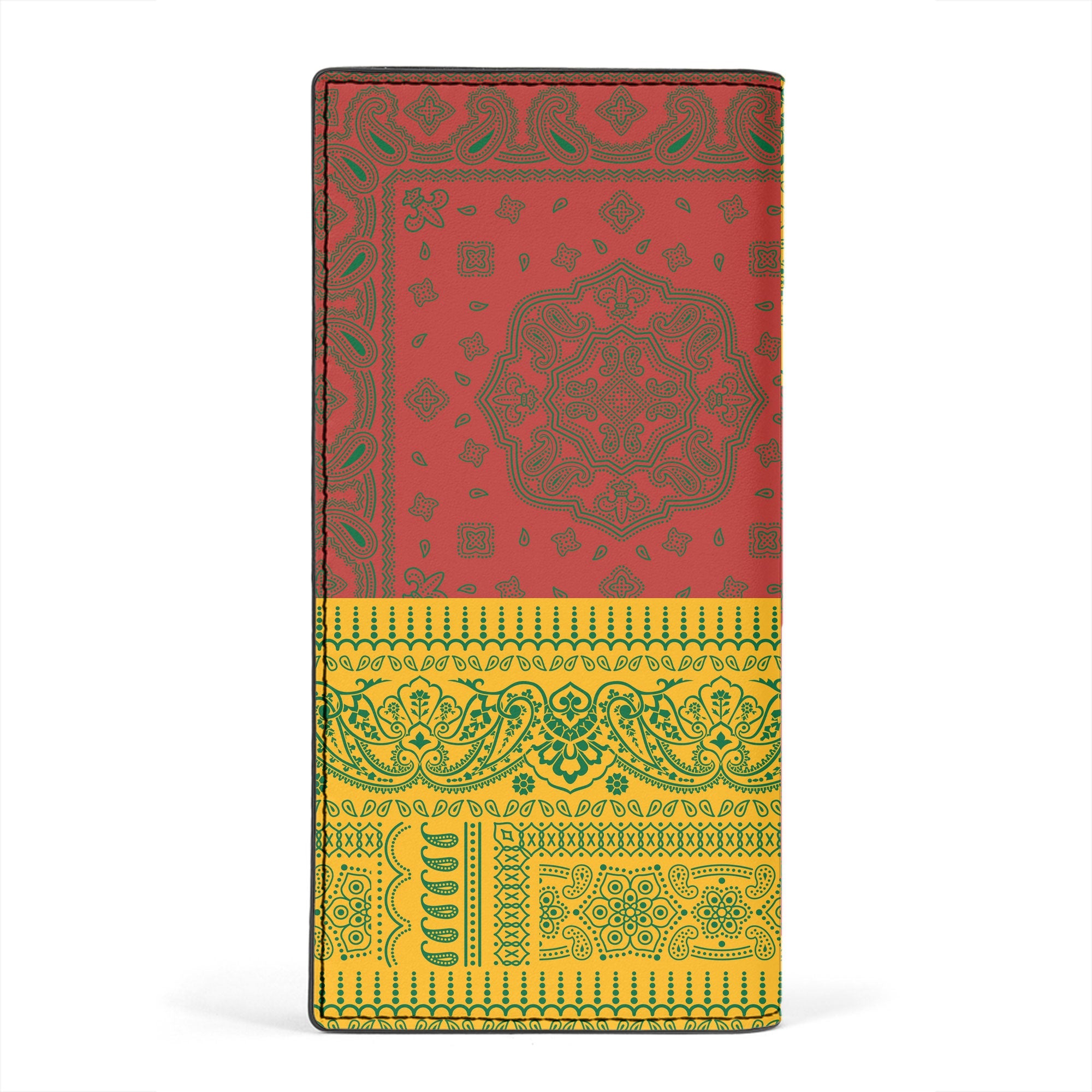 Lithuania Leather Wallet Flag And Paisley Basic Style 2