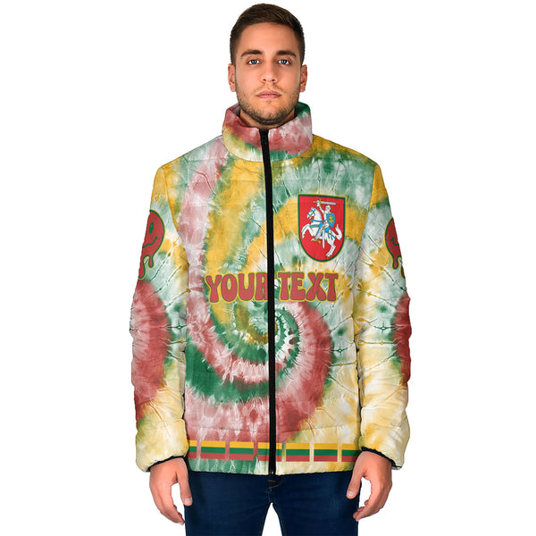 Lithuania Men Padded Jacket Custom Tie Dye Style 1