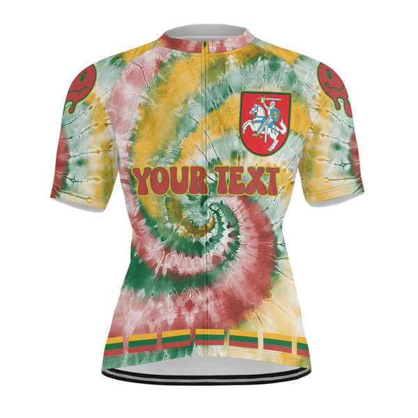 Lithuania Men Cycling Jersey Custom Tie Dye Style 1