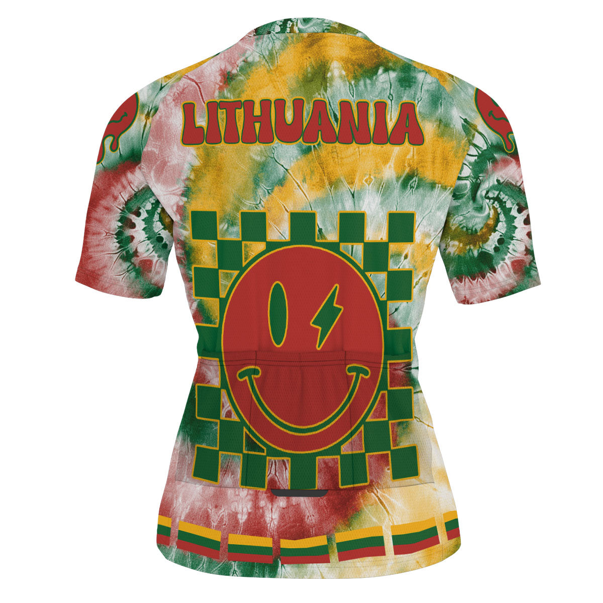 Lithuania Men Cycling Jersey Custom Tie Dye Style 3