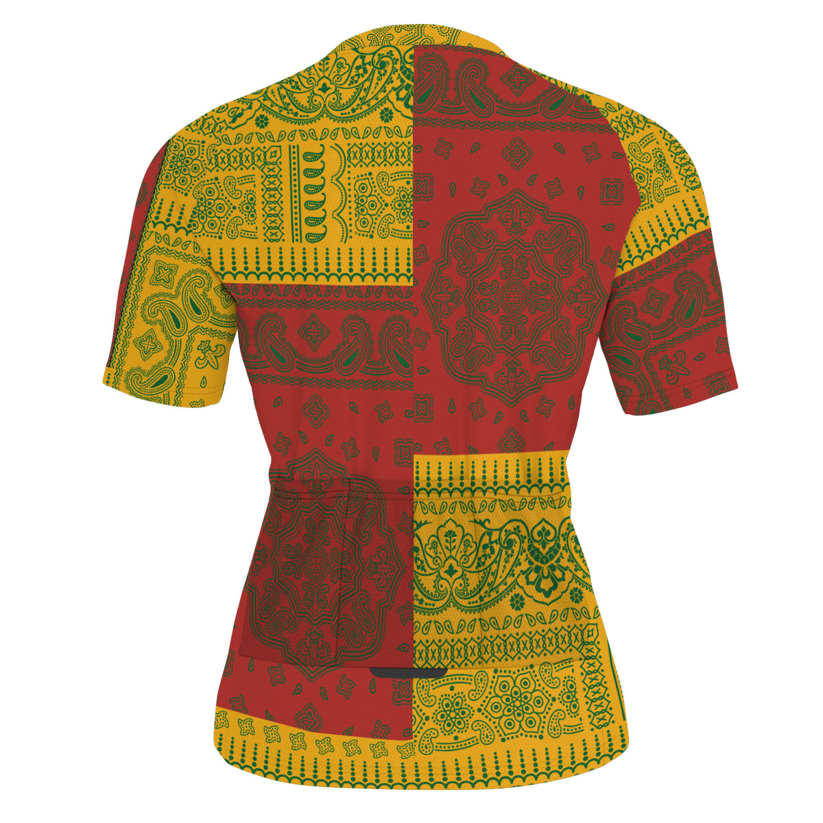 Lithuania Men Cycling Jersey Flag And Paisley Basic Style 3