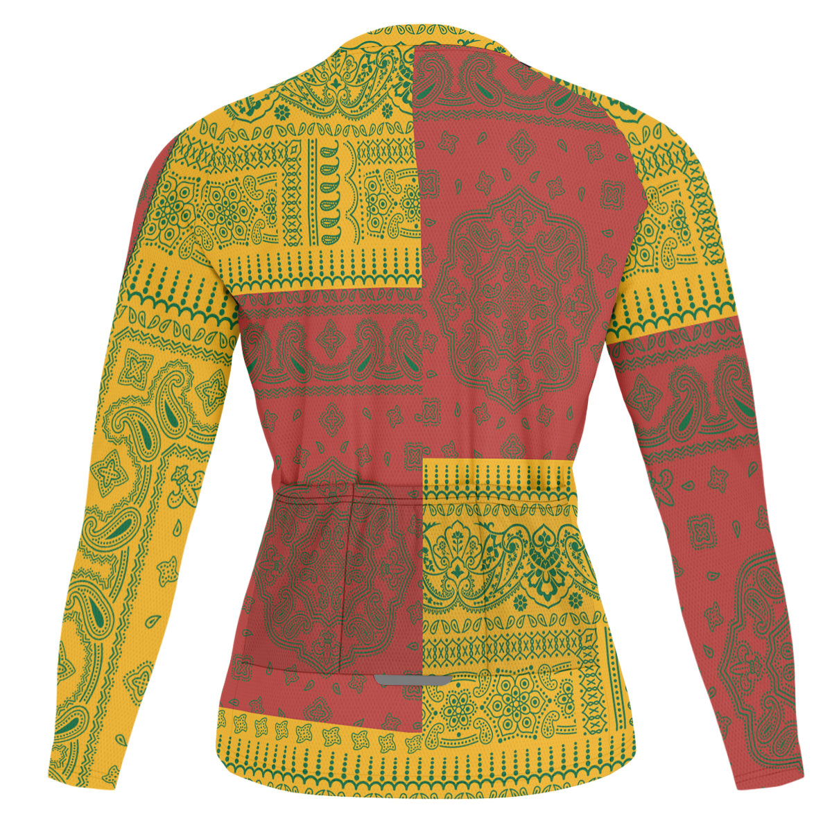 Lithuania Raglan Men Cycling Jersey Long Sleeve Flag And Paisley Basic Style 2