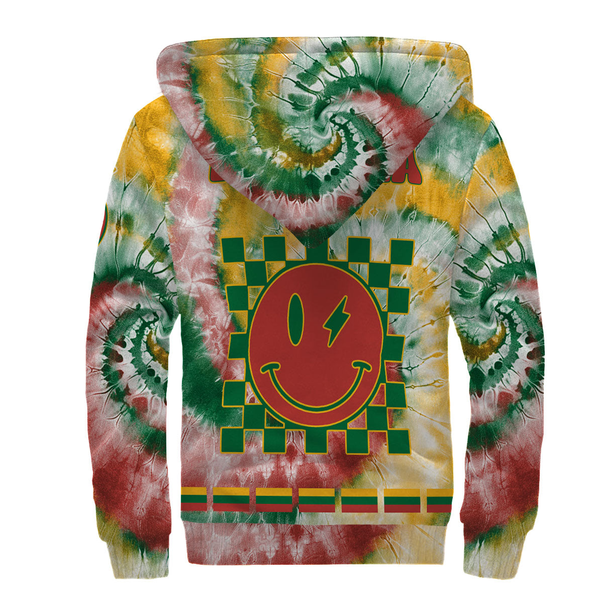 Lithuania Sherpa Hoodie Custom Tie Dye Style 2