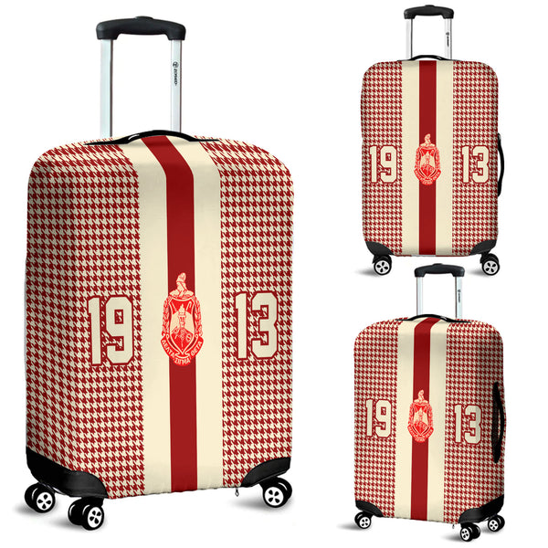 Delta Sigma Theta 1913 Luggage Cover Houndstooth Style