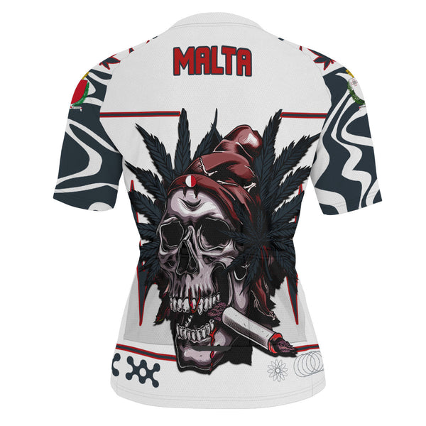 Malta Men's Cycling Jersey Flag & Coat Of Arms Marijuanas Style