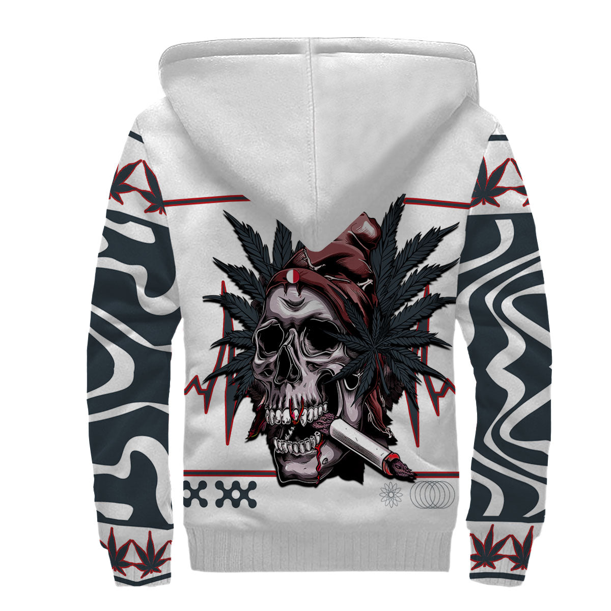 Malta Sherpa Hoodie Flag & Coat Of Arms Marijuanas Style