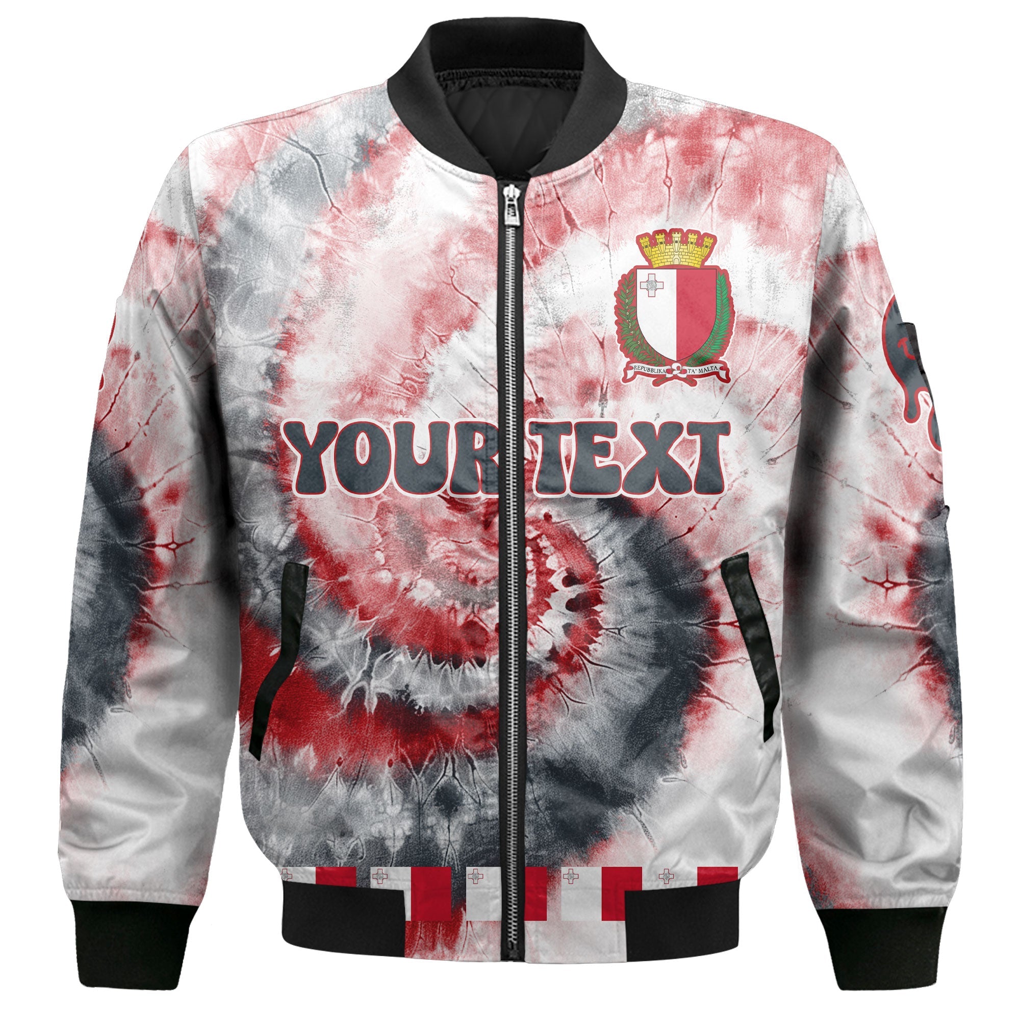 Malta Bomber Jacket Custom Tie Dye Style 2