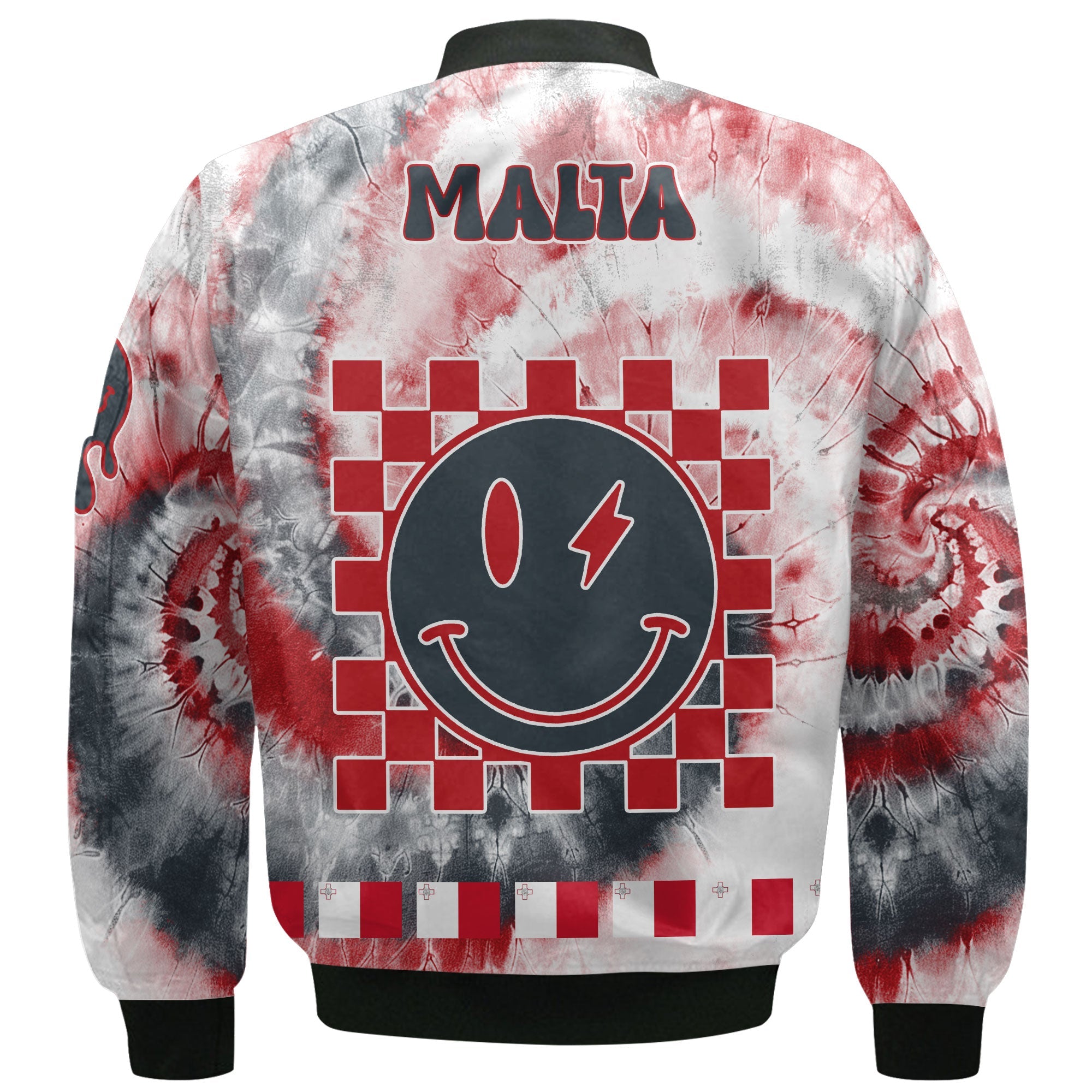 Malta Bomber Jacket Custom Tie Dye Style 3