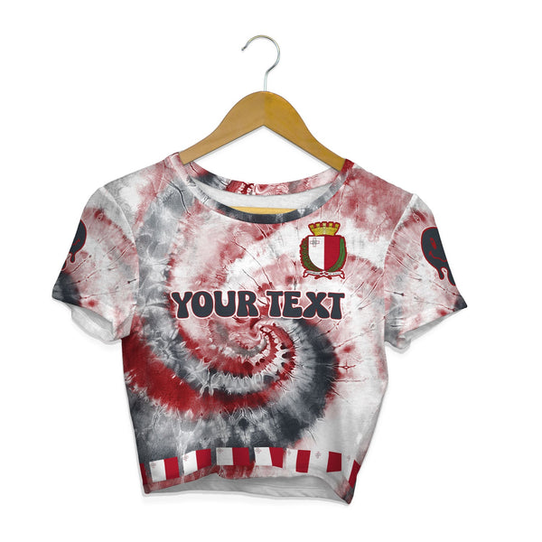 Malta Croptop T Shirt Custom Tie Dye Style 1