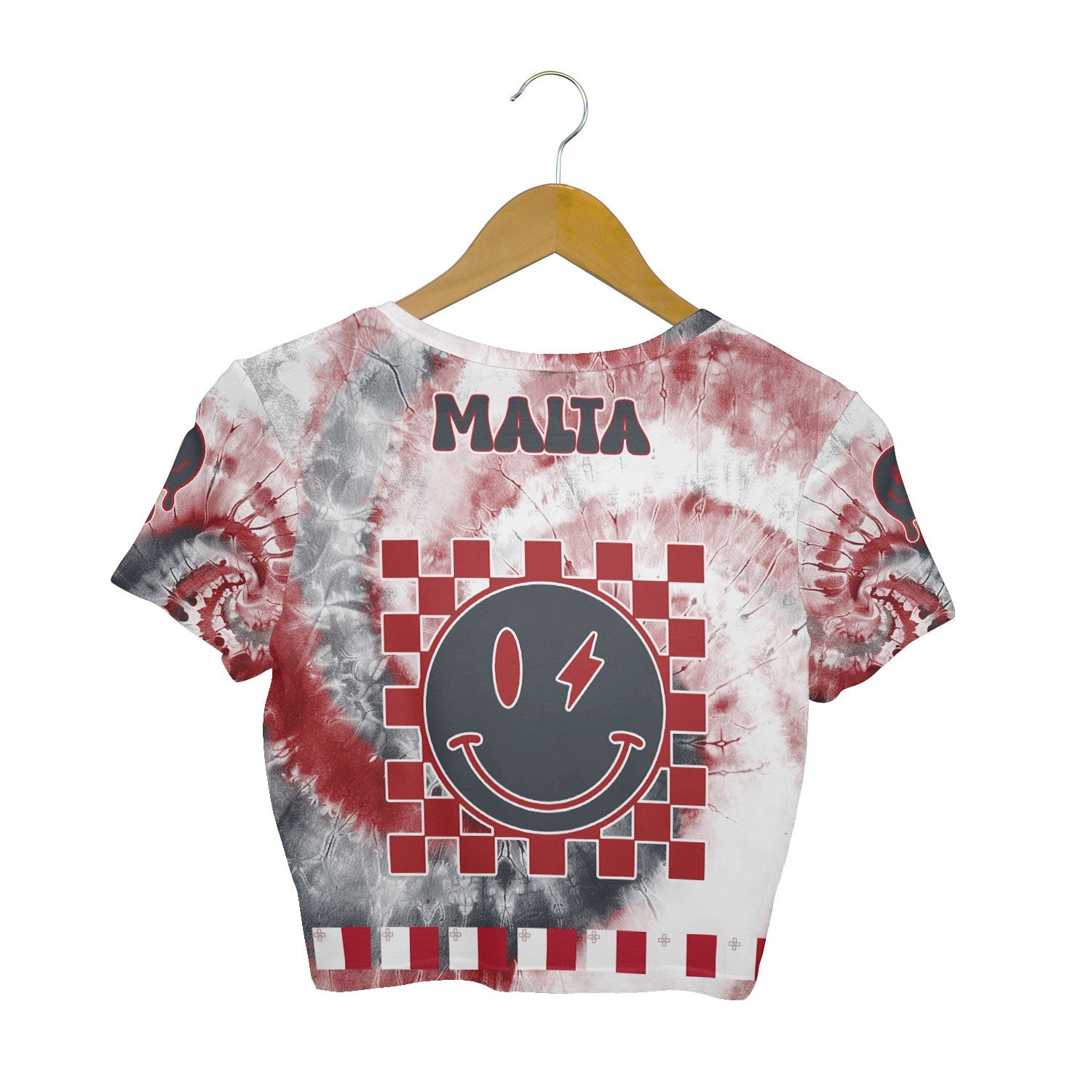 Malta Croptop T Shirt Custom Tie Dye Style 2