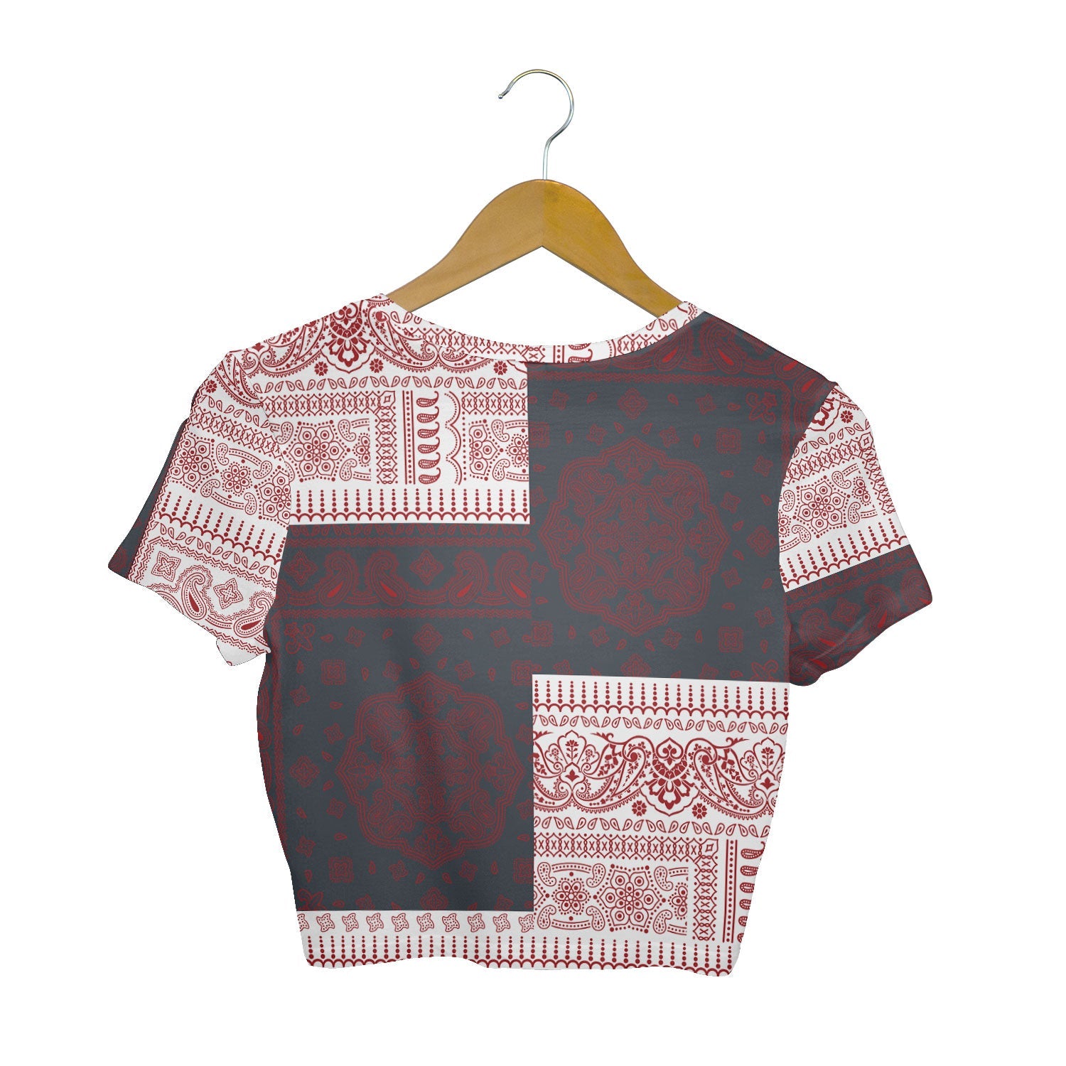 Malta Croptop T Shirt Flag And Paisley Basic Style 2