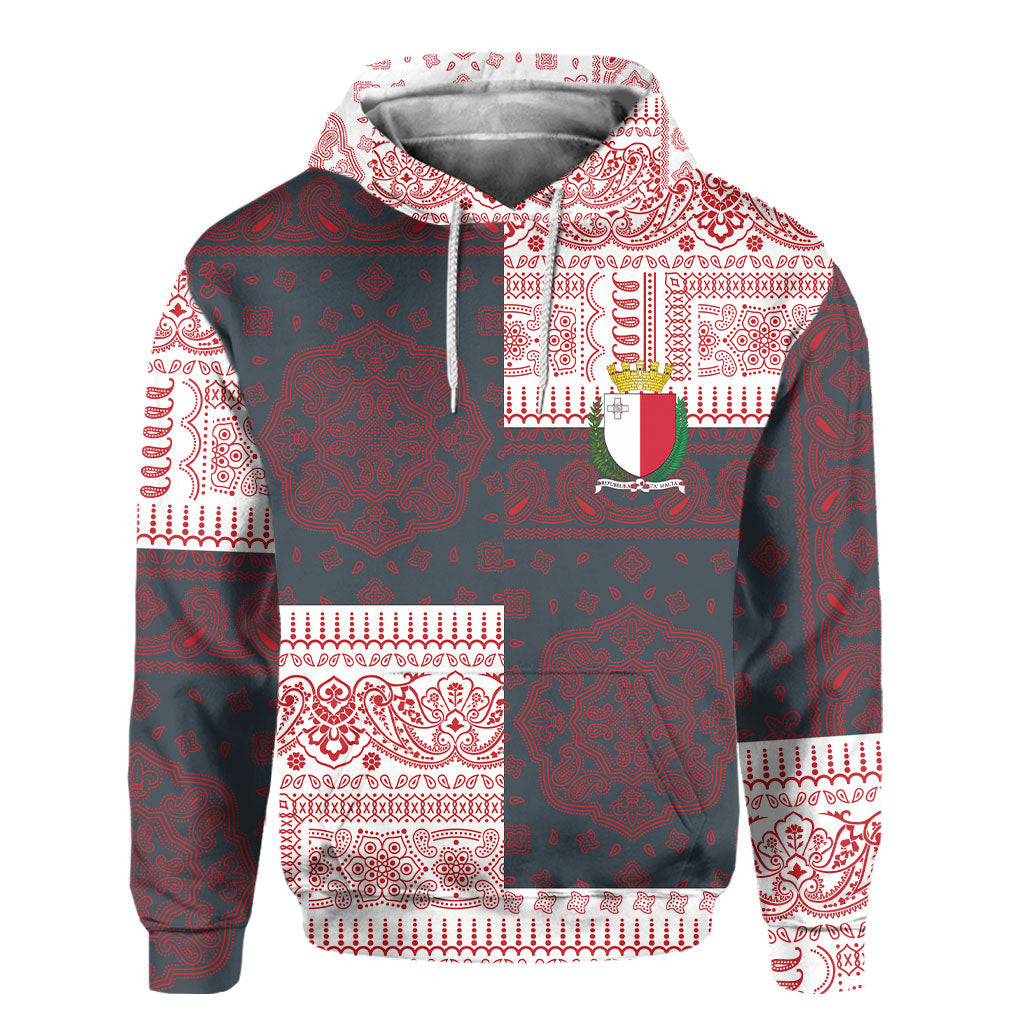 Malta Hoodie Flag And Paisley Basic Style 2