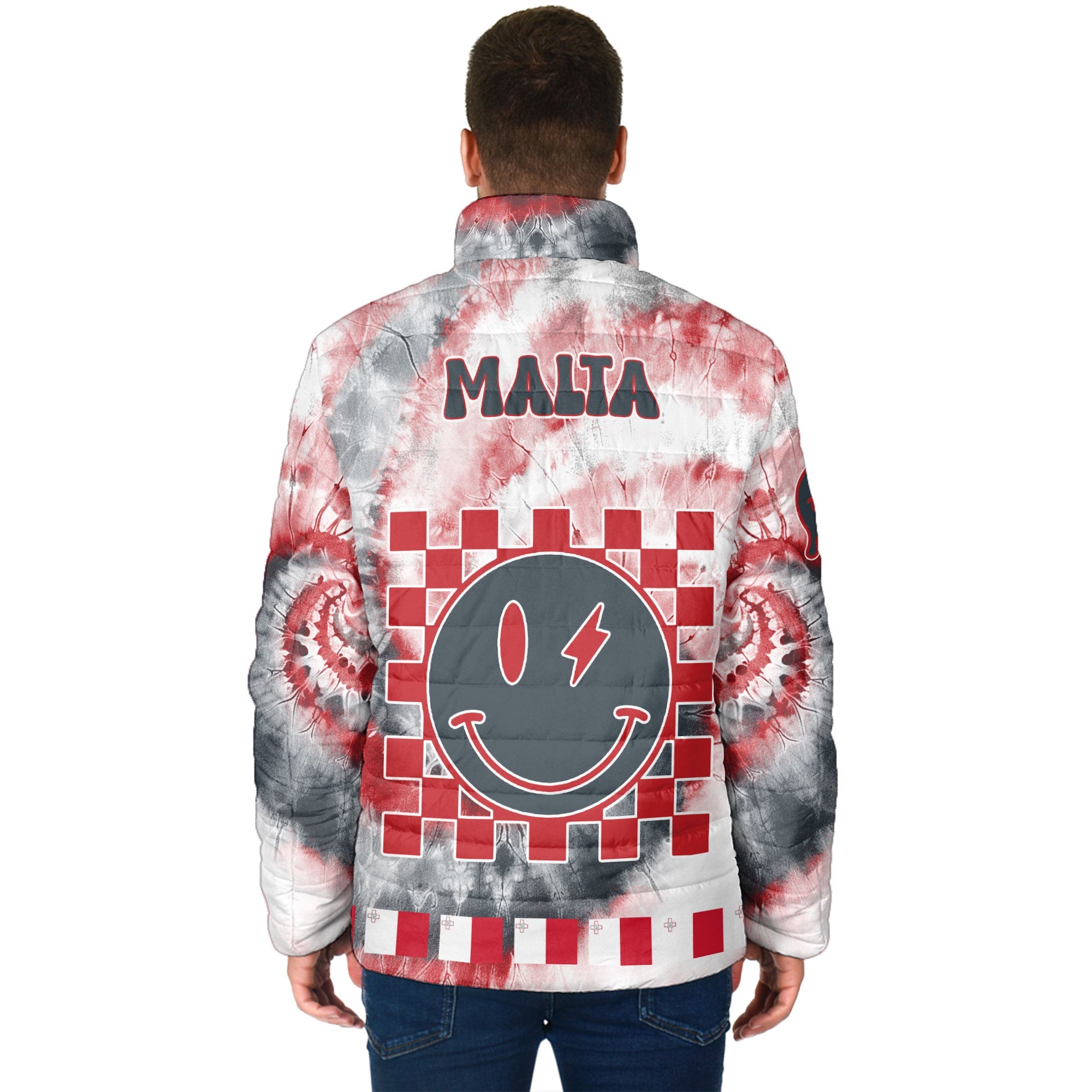 Malta Men Padded Jacket Custom Tie Dye Style 2