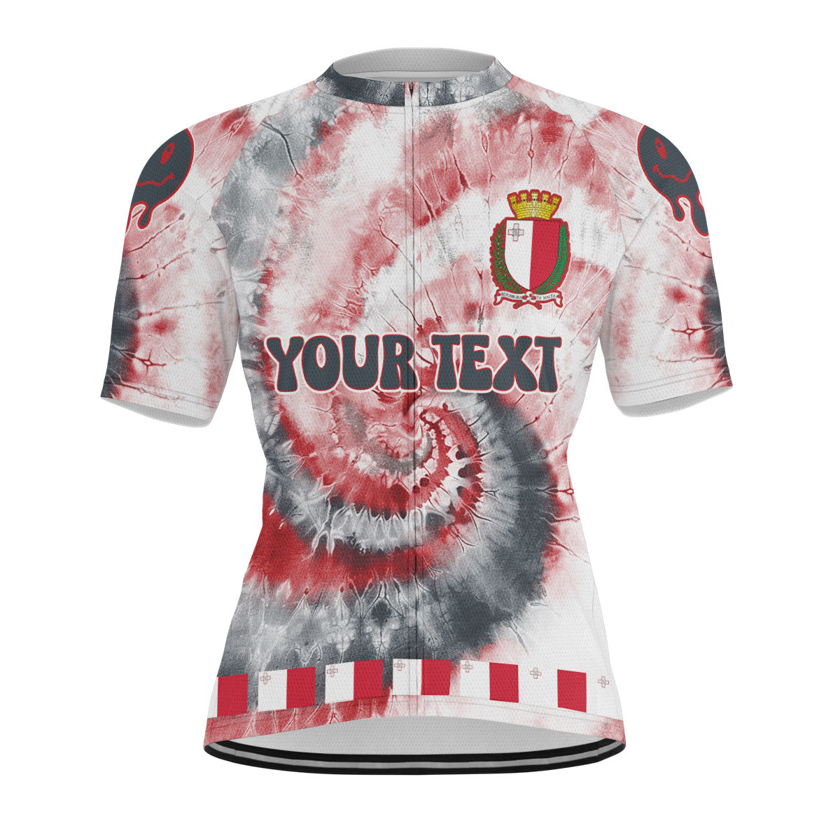 Malta Men Cycling Jersey Custom Tie Dye Style 1