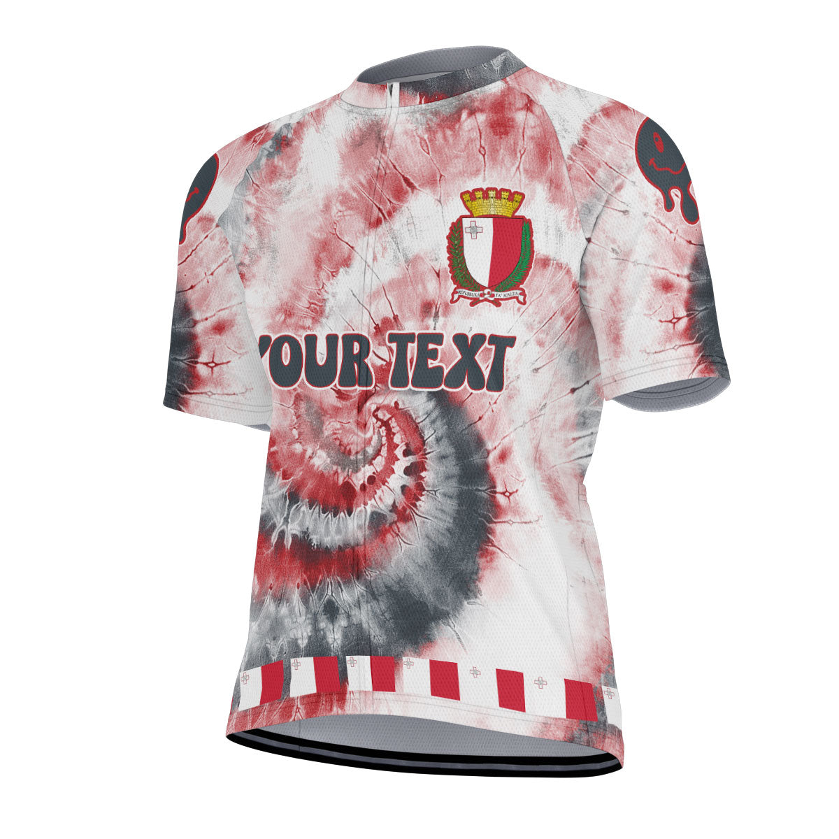 Malta Men Cycling Jersey Custom Tie Dye Style 2