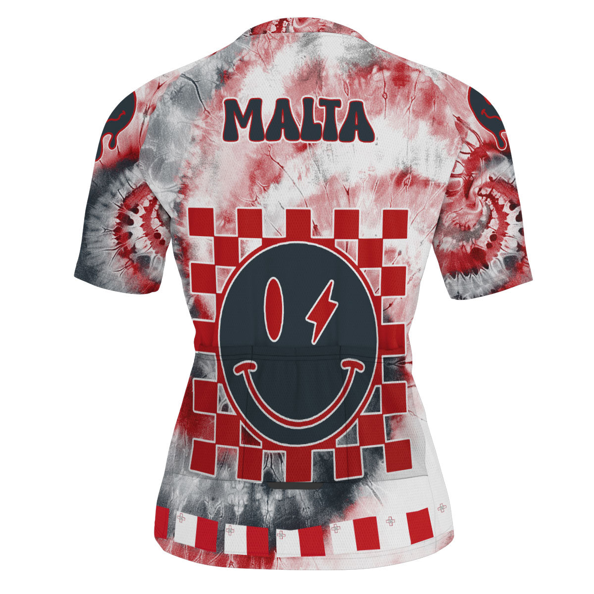 Malta Men Cycling Jersey Custom Tie Dye Style 3