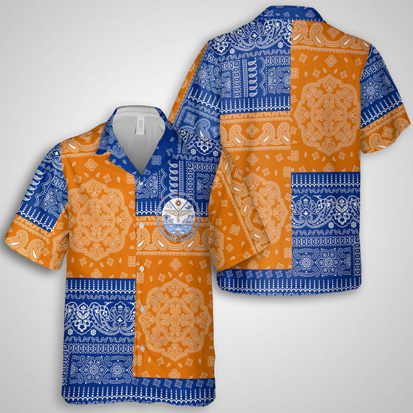 Marshall Islands Hawaiian Shirt Flag And Paisley Basic Style 1