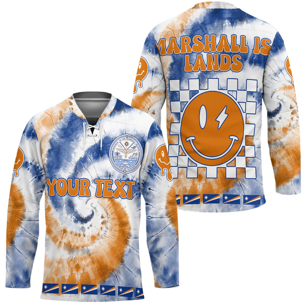 Marshall Islands Hockey Jersey Custom Tie Dye Style 1