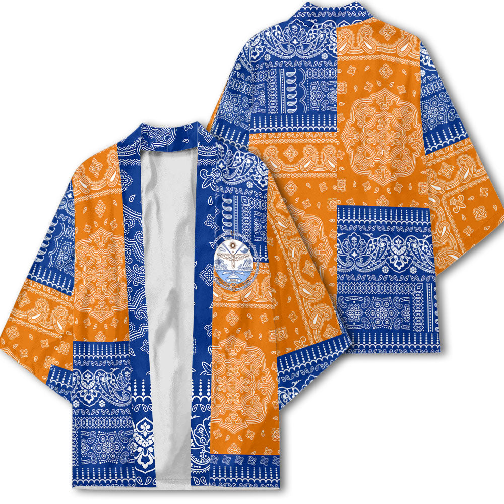 Marshall Islands Kimono Flag And Paisley Basic Style 1