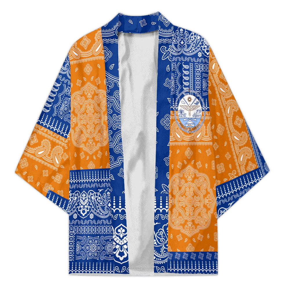 Marshall Islands Kimono Flag And Paisley Basic Style 2