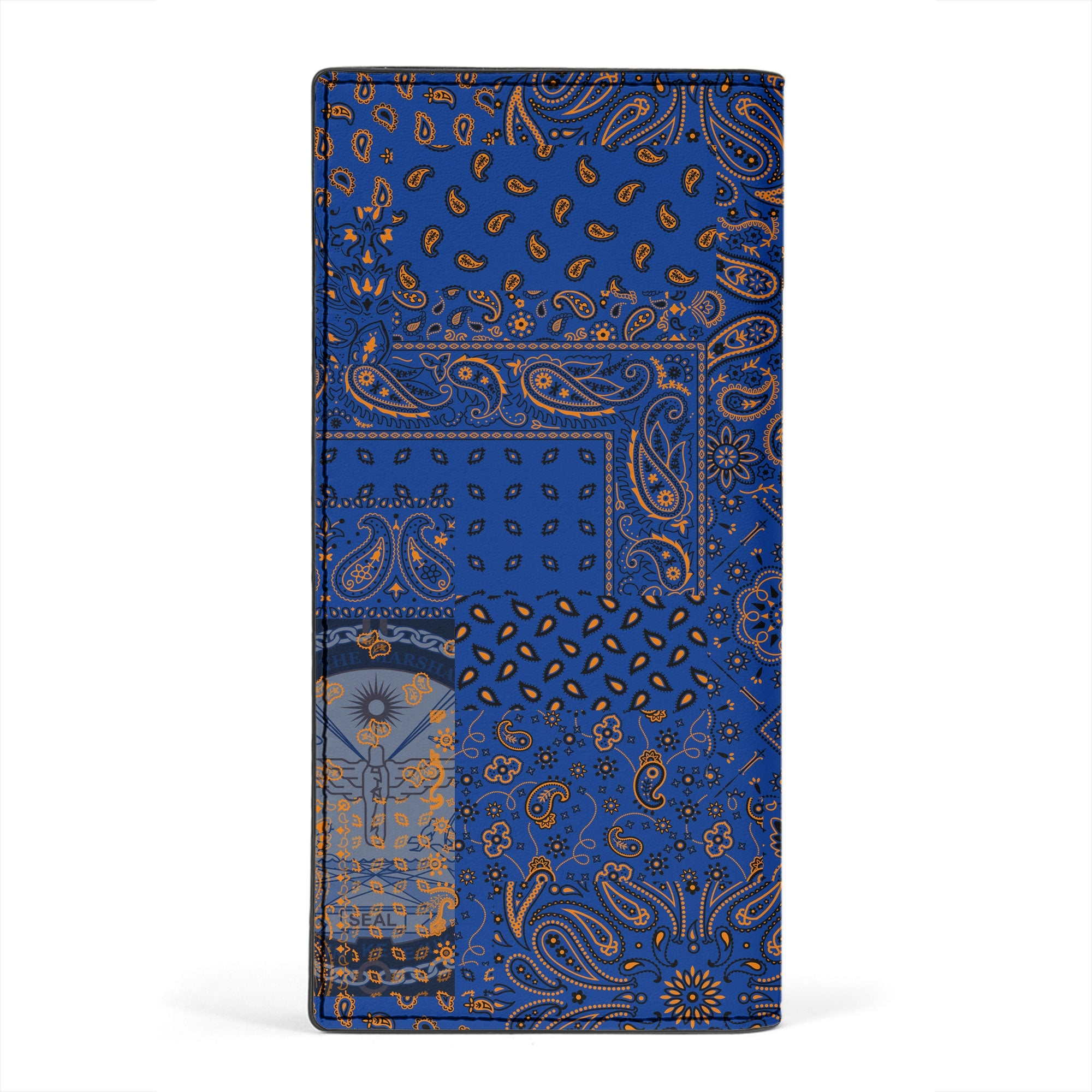 Marshall Islands Leather Wallet Paisley Flag And Skull Style 2