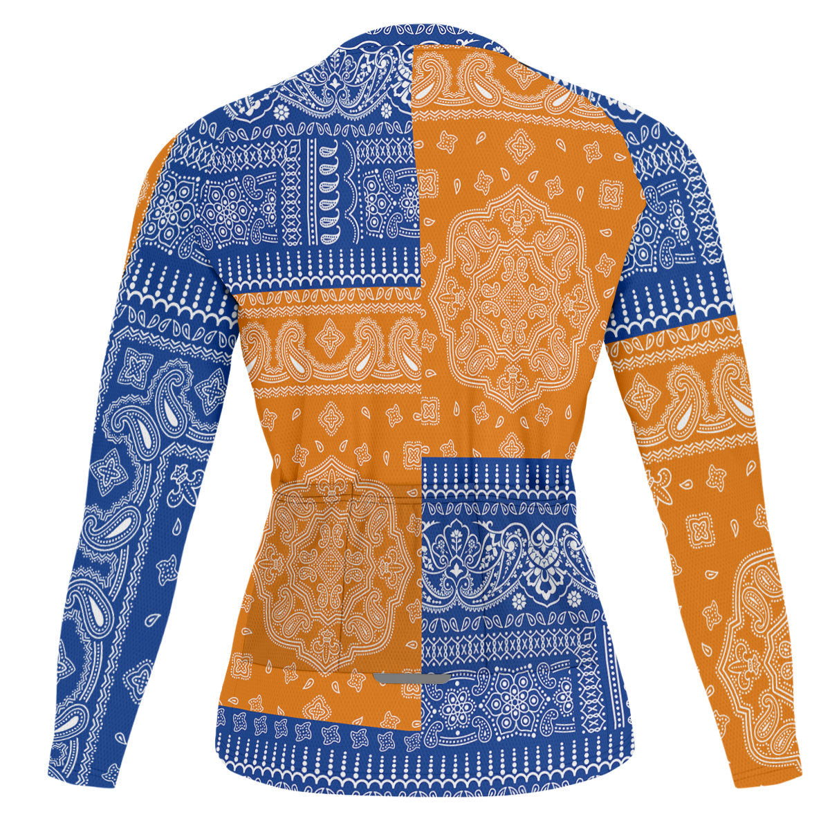 Marshall Islands Raglan Men Cycling Jersey Long Sleeve Flag And Paisley Basic Style 2