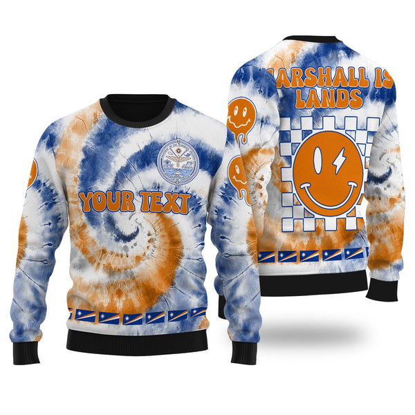 Marshall Islands Ugly Sweater Custom Tie Dye Style 1