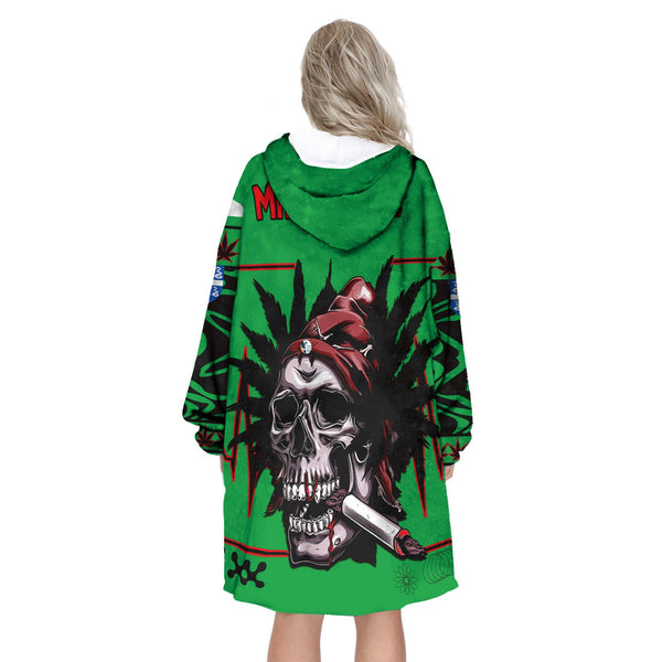 Martinique Snug Hoodie Flag & Coat Of Arms Marijuanas Style