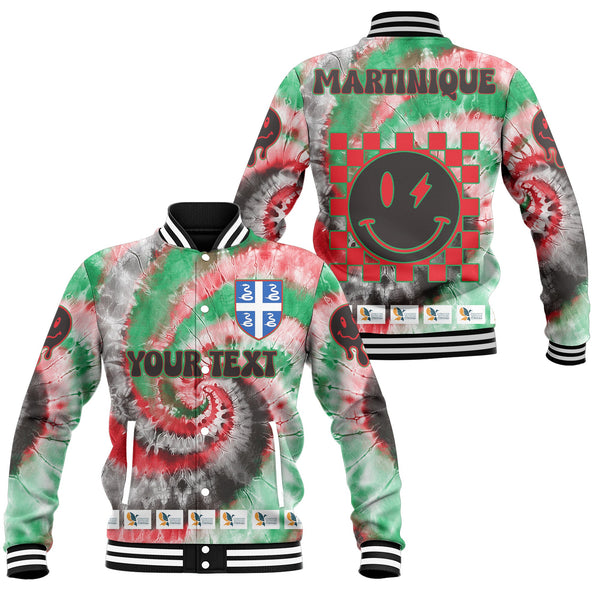 Martinique Baseball Jacket Custom Tie Dye Style 1