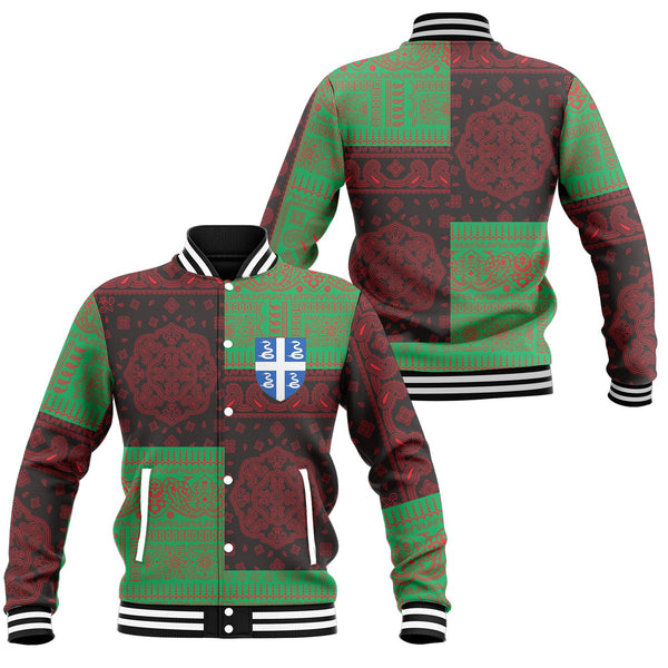 Martinique Baseball Jacket Flag And Paisley Basic Style 1