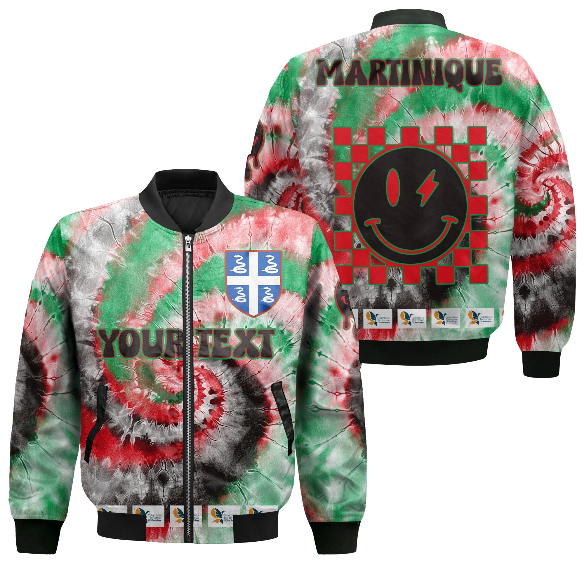 Martinique Bomber Jacket Custom Tie Dye Style 1