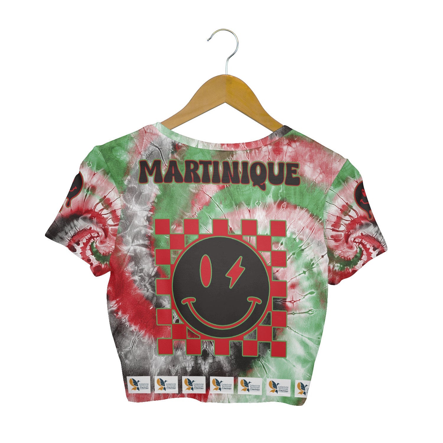 Martinique Croptop T Shirt Custom Tie Dye Style 2