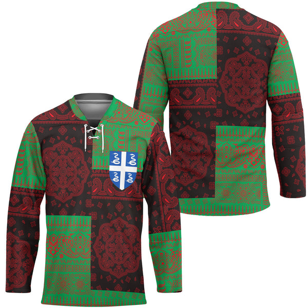 Martinique Hockey Jersey Flag And Paisley Basic Style 1