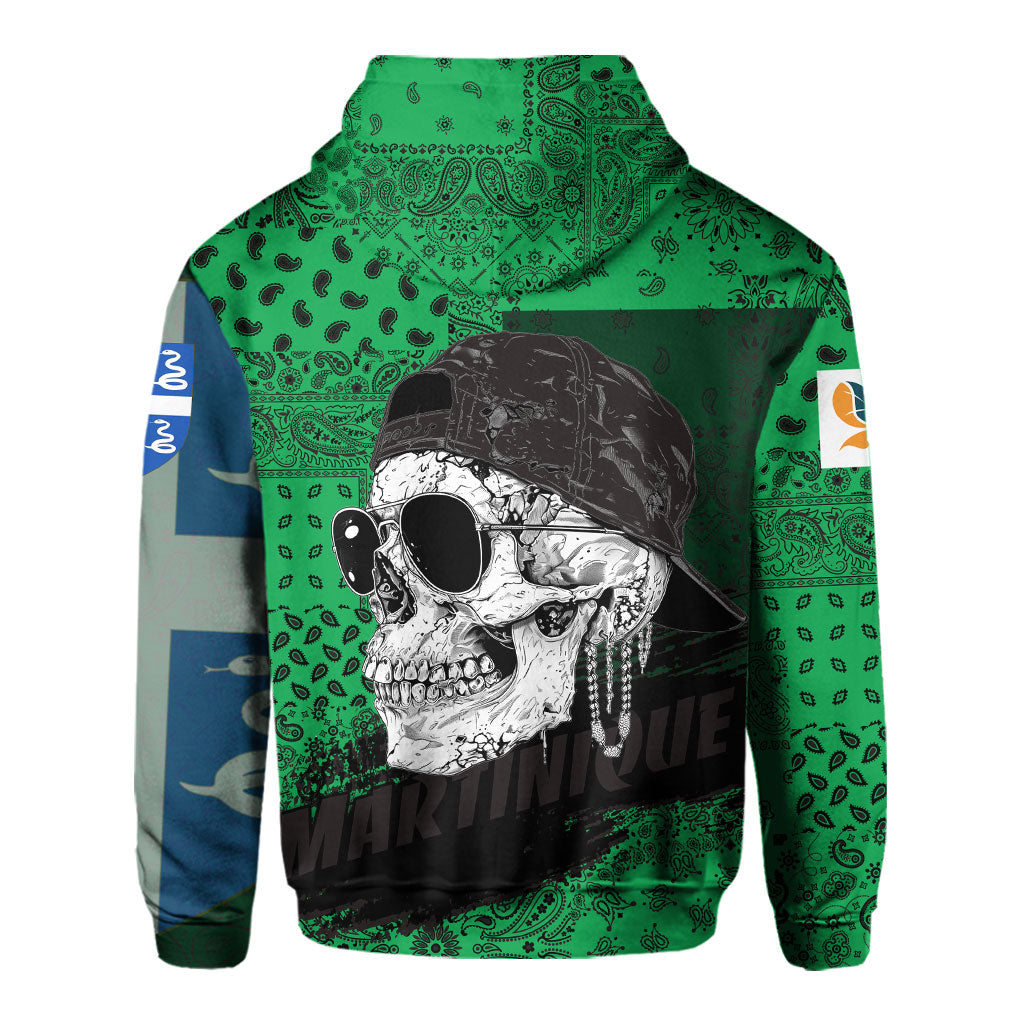 Martinique Hoodie Paisley Flag And Skull Style 3